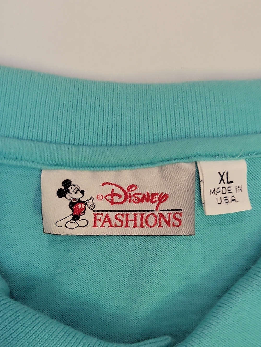 Vintage Disney  Chest Logo Mickey Mouse Polo Shirt Mens Size X- Large Blue USA - Picture 4 of 9